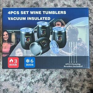 4PCS Vacuum Insulated Wine Tumblers - Hard Rock Atlantic City